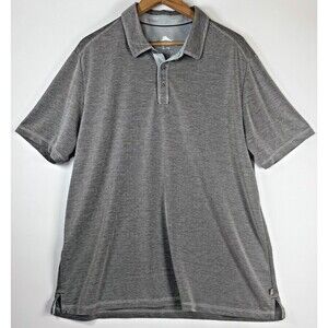 Tommy Bahama Men Polo Shirt XL Gray Tencel Lyocell Blend Performance Golf Casual